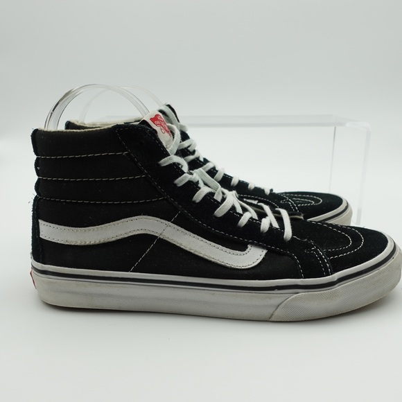 Vans Old Skool Sk8 Women Size 8.5 Shoes Black Skate Sneakers High Top Lace Up - Picture 1 of 9